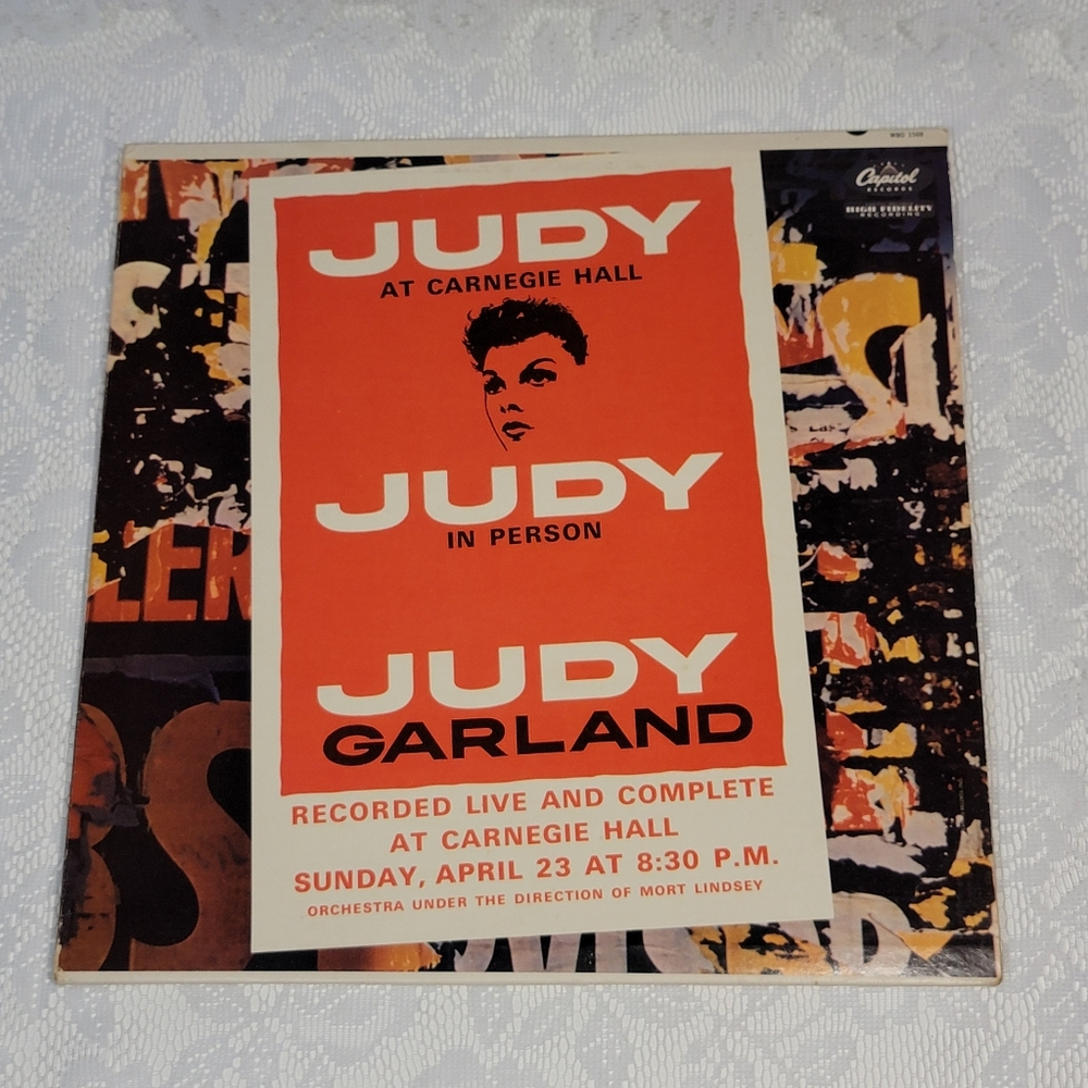 Judy Garland Carnegie Hall 2-LP 1961 Capitol WBO-1569 Mono Gatefold Vinyl Record